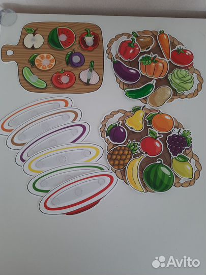 Овощи и фрукты на липучках