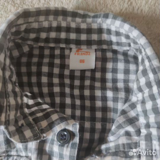Рубашка в клетку для мальчика размер