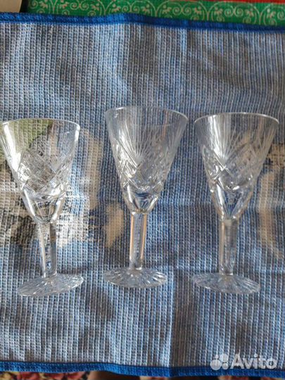 Хрустальные рюмки на ножке СССР