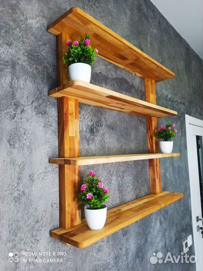 Полка настенная деревянная