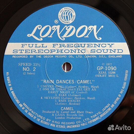 Camel -Rain Dances Japan LP