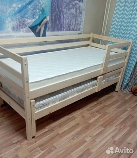 Выкатная кровать софа без покраски 190/180х80