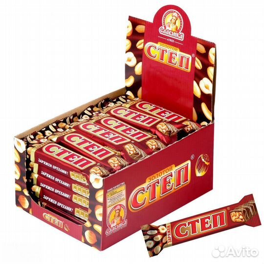 Шоколадный батончик золотой степ 50г