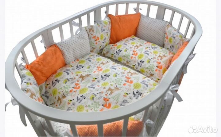 Бортики-подушки в кроватку