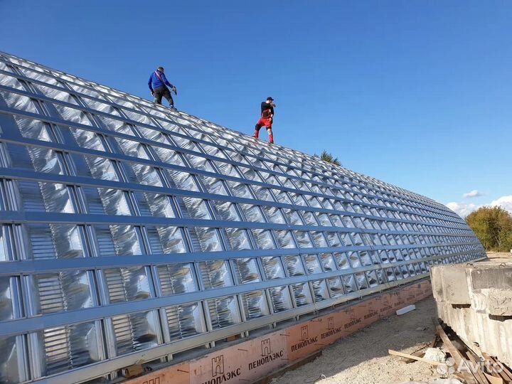 Разных размеров Арочный Ангар Под склад 20х9х40м