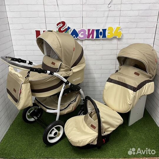 Коляска 3 в 1 Verdi optima 02 с автокреслом