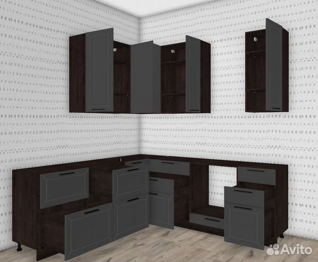 Модульная кухня Глетчер р-р 2200 на 2200/верх 920