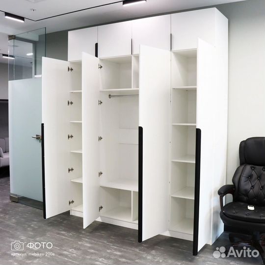 Шкаф Mebikea-200e распашной белый на заказ