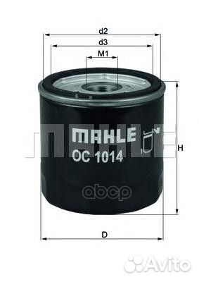 Фильтр масляный OC1014 Mahle/Knecht