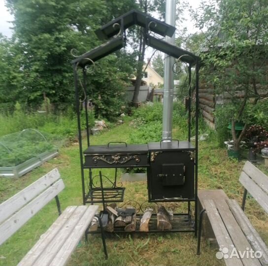 Мангал с печкой