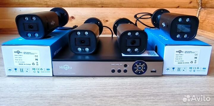5мп Комплект видеонаблюдения на 4 камеры