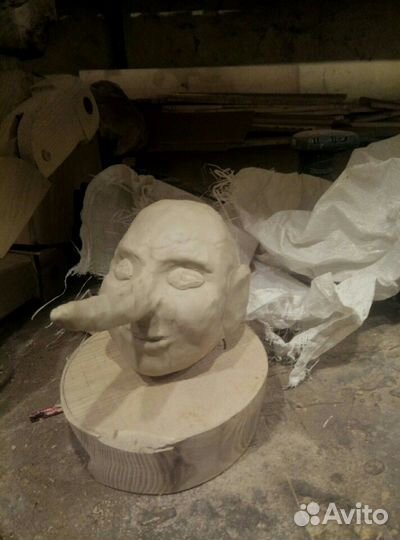 Буратино из дерева. Ручная работа