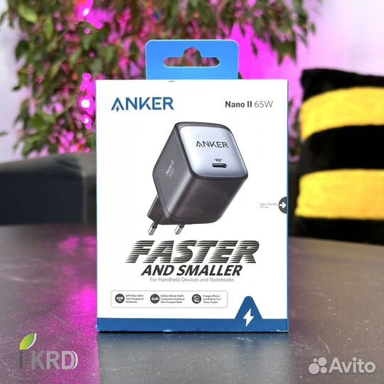 Зарядка Anker 65W USB-C Nano II (Оригинал, новая)