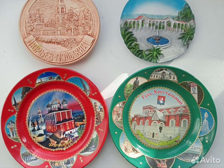 Тарелка сувенирная настенная города