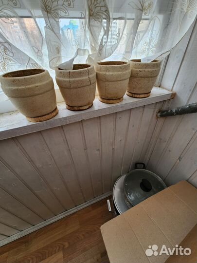 Керамические горшки для цветов бу