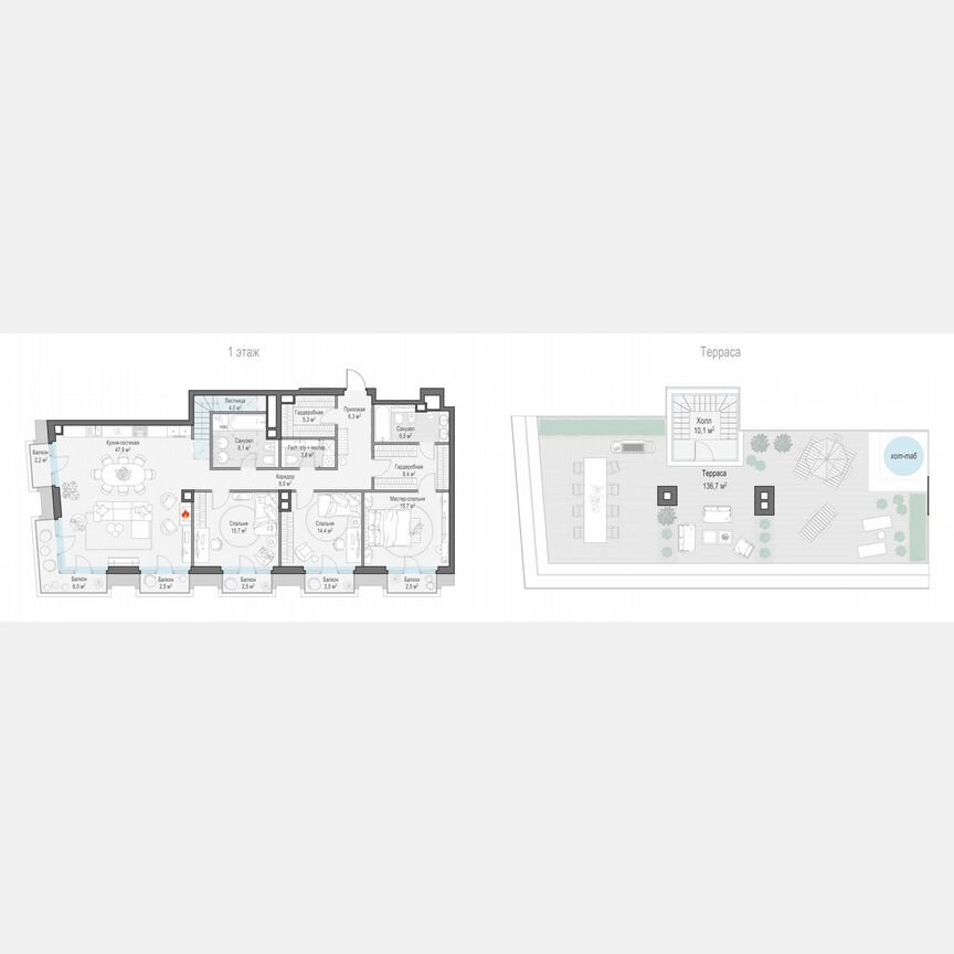 3-к. квартира, 149,6 м², 6/11 эт.