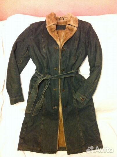 Пальто джинсовое