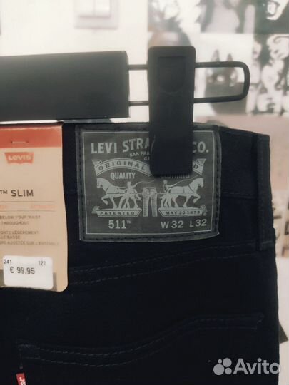 Джинсы Levis 511, Размер: W32 L32, 48 (M)