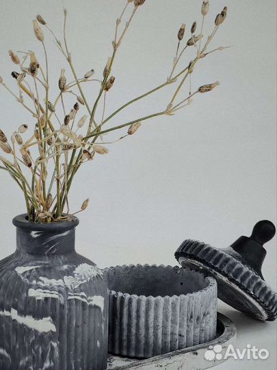 Комплект кашпо из гипса