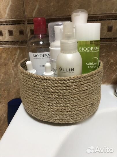 Корзинка для хранения из джута