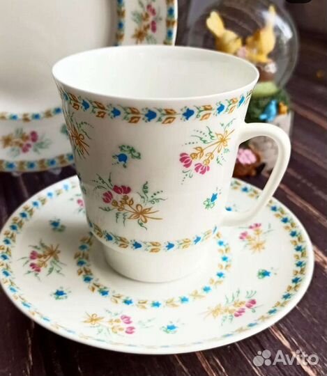 Кофейное трио лфз, костяной фарфор