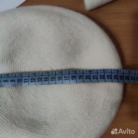 Комплект Берет и шарф-зима, ангорка, р.56