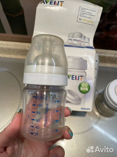Бутылочка и контейнеры avent набор