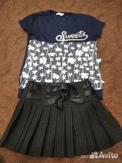 Вещи пакетом на девочку 128-134 (б/у)