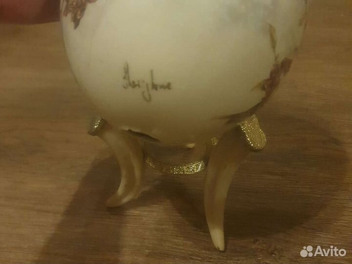 Яйцо страусиное расписное фаберже