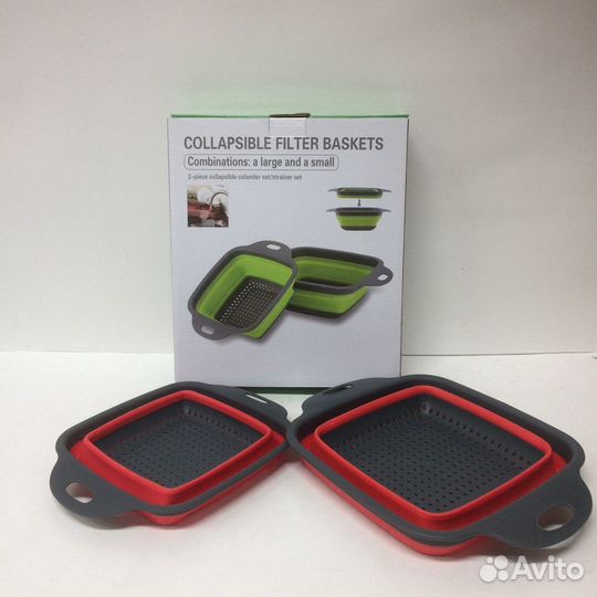 Дуршлаг складной 2в1