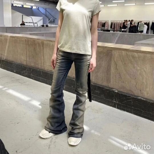 Джинсы расклешенные rick owens type