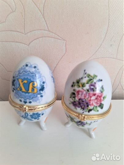 Фарфоровая шкатулка в форме яйца Пасха подарок