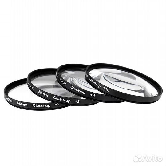 Макрофильтры Andoer 58 мм + 1+ 2+ 4+ 10+чехол