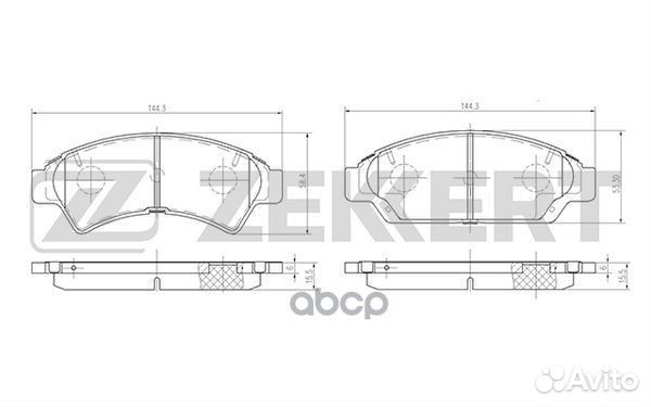 BS-2087 zekkert Колодки торм. диск. перед. BS-2