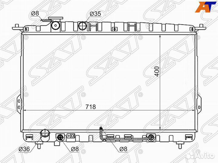 Радиатор охлаждения и кондиционера Hyndai Sonata