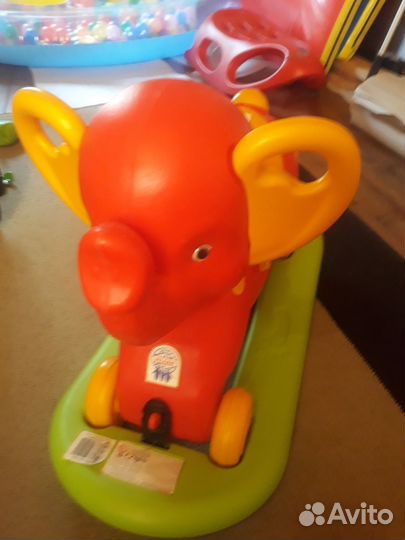 Детская качалка-каталка Pilsan Слон Red/Красный