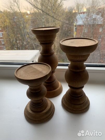 Дубовый подсвечники