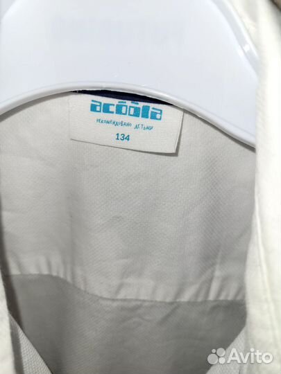 Рубашка для мальчика белая 134