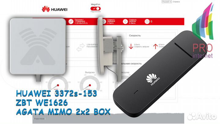 Роутер ZBT huawei 3372s-153 agata mimo BOX