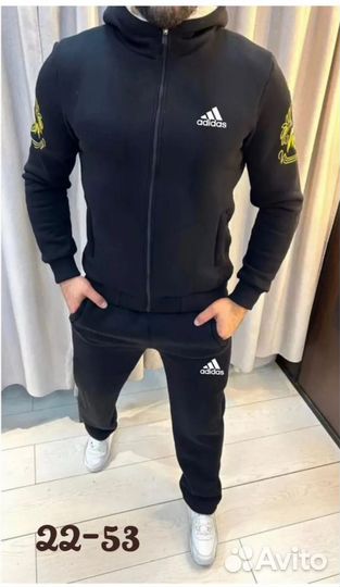 Мужской Спортивный костюм мех тёплый