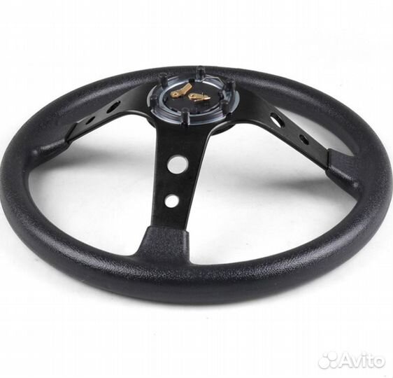 Руль спортивный OMP PU с выносом