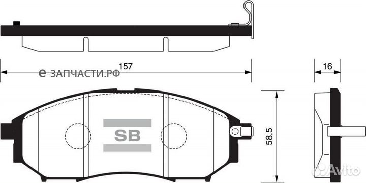 Sangsin brake SP1249 Колодки торм.пер