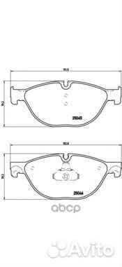 Колодки тормозные дисковые перед P 06 076 P
