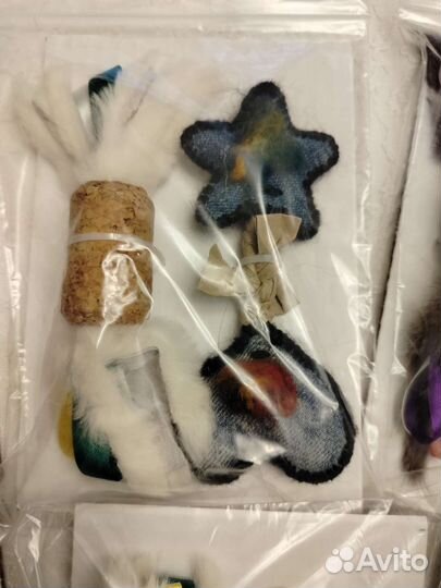 Игрушки для кошек набор 2 шт в упаковке разные