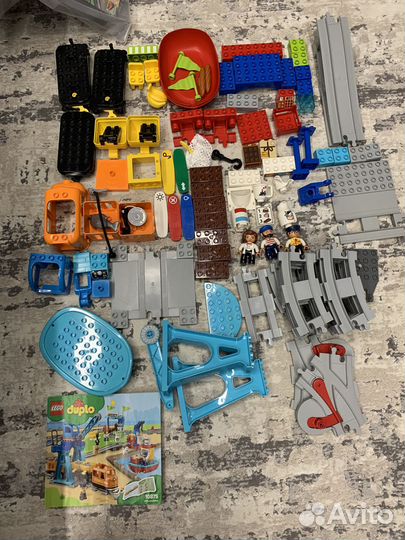 Lego duplo грузовой поезд 10875 + мост + рельсы