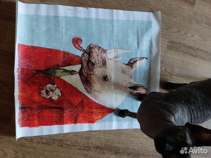 Картина на холсте без подрамника