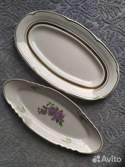 Посуда СССР Селедочницы Сирень Дулево,Зик