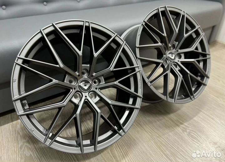 Диски серые Vf107 R19 5x112 на Audi VW Skoda