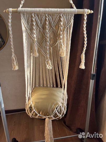 Подвесной гамак лежанка макраме для питомца