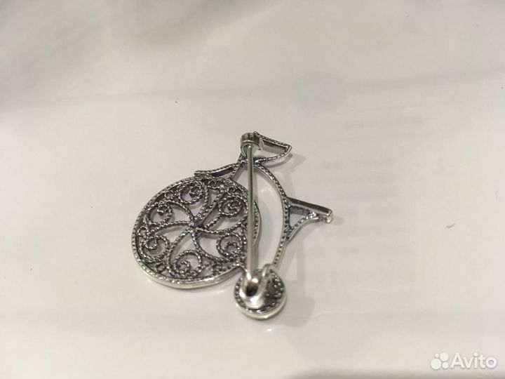 Брошь велосипед ретро